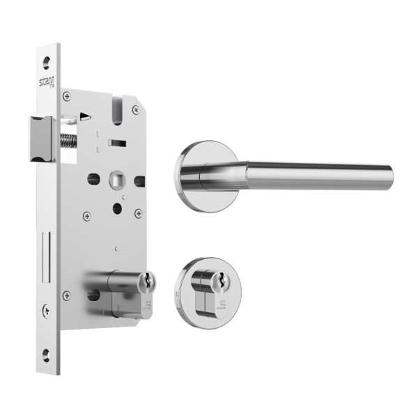 Fechadura - Fortinox 5100 - Externa - Inox Polido + maq - img01