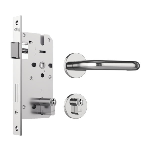 Fechadura - Fortinox 5300 - Externa - Inox Polido + maq - img01