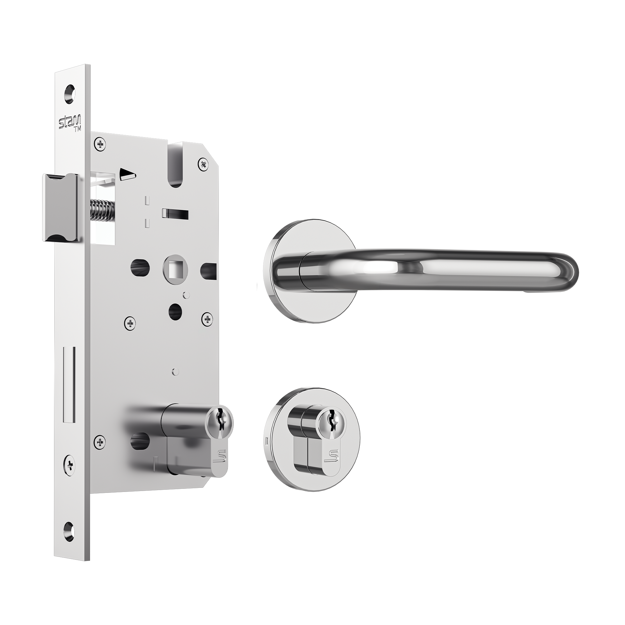 Fechadura - Fortinox 5300 - Externa - Inox Polido + maq - img01
