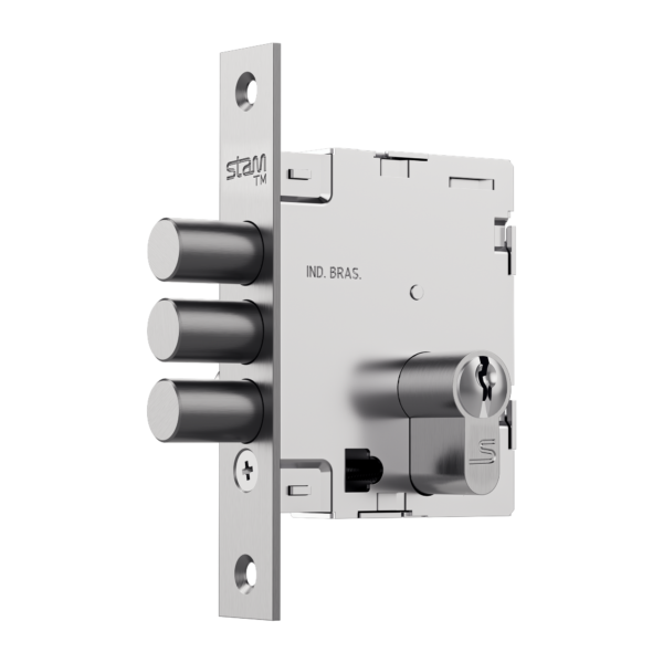 Maquina Auxiliar 5000 3 Pinos - Externa Multiponto - Inox Escovado - img01