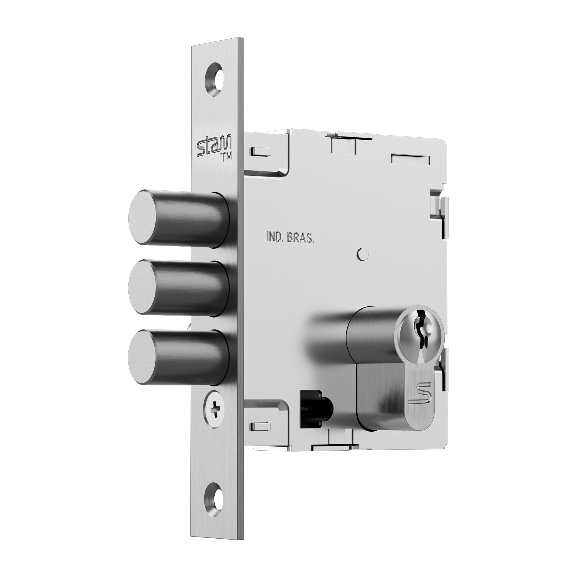 Maquina Auxiliar 5000 3 Pinos - Externa Multiponto - Inox Escovado - img01